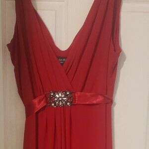 Scarlett Nite Woman Ref Dress-18W-Ribbon Jeweled Belt